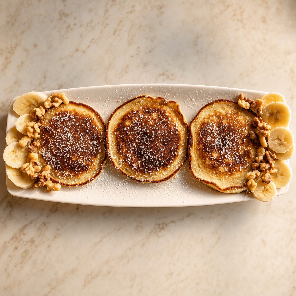 Banana Walnut Pancakes.