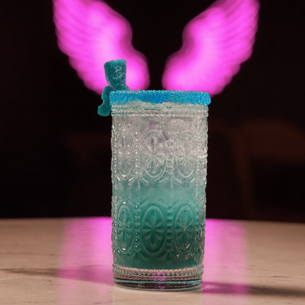 Blue Sour Patch Mojito.